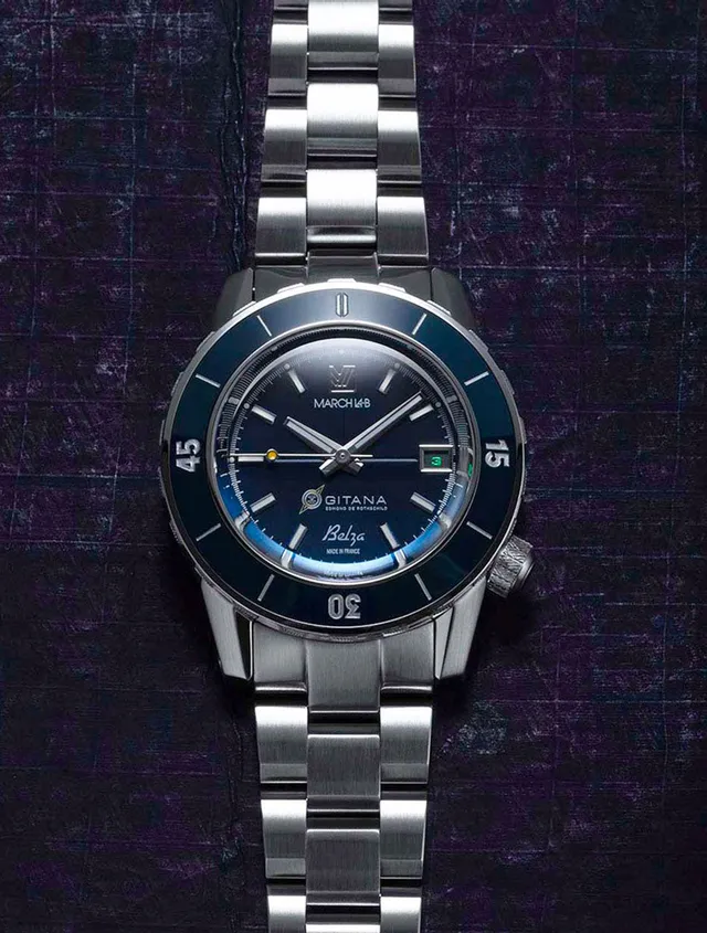 march-la-b-belza-gitana-acier-montre-plongeuse-automatique-40-mm image 1