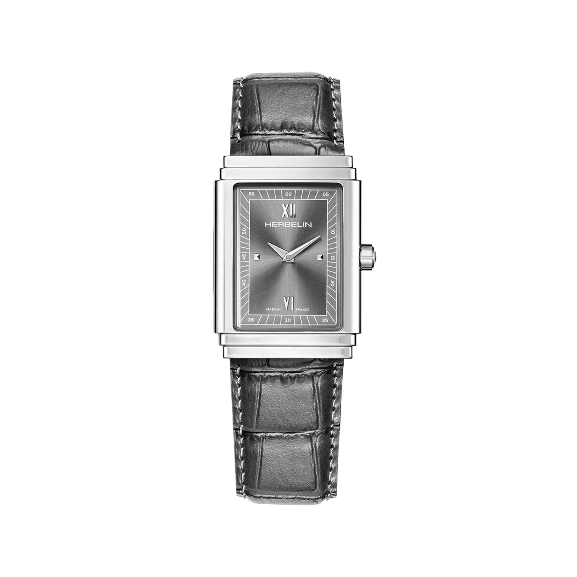 herbelin-art-d-co-1925-s-anthracite-montre-quartz-homme-cuir image 1