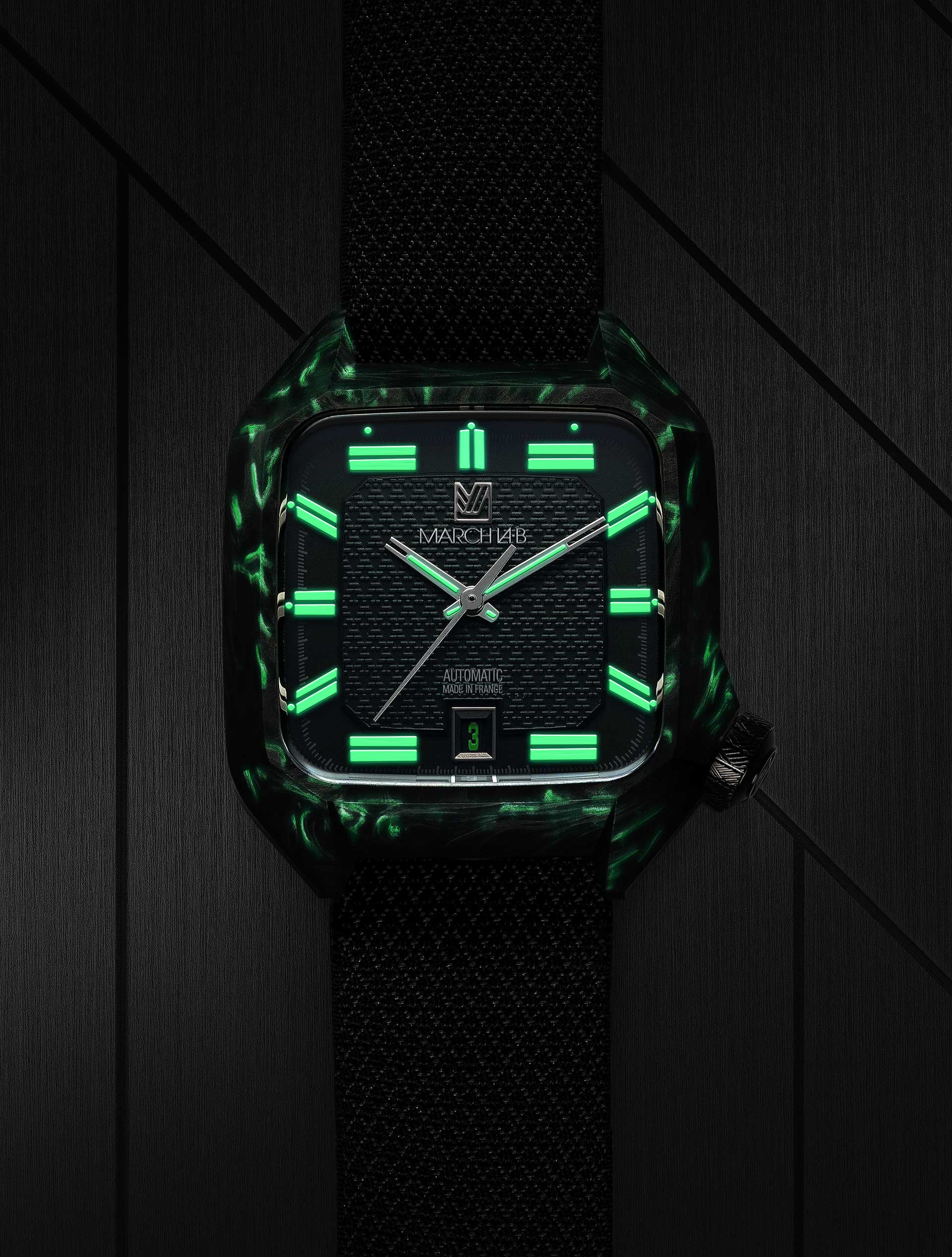 march-la-b-am2-automatique-nyctalope-carbone-montre-homme-octogonale image 2