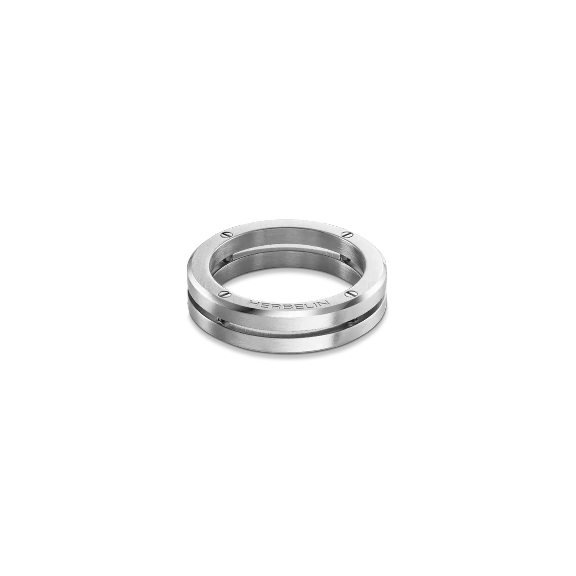 herbelin-newport-duo-bague-homme-acier-bross-et-poli image 1