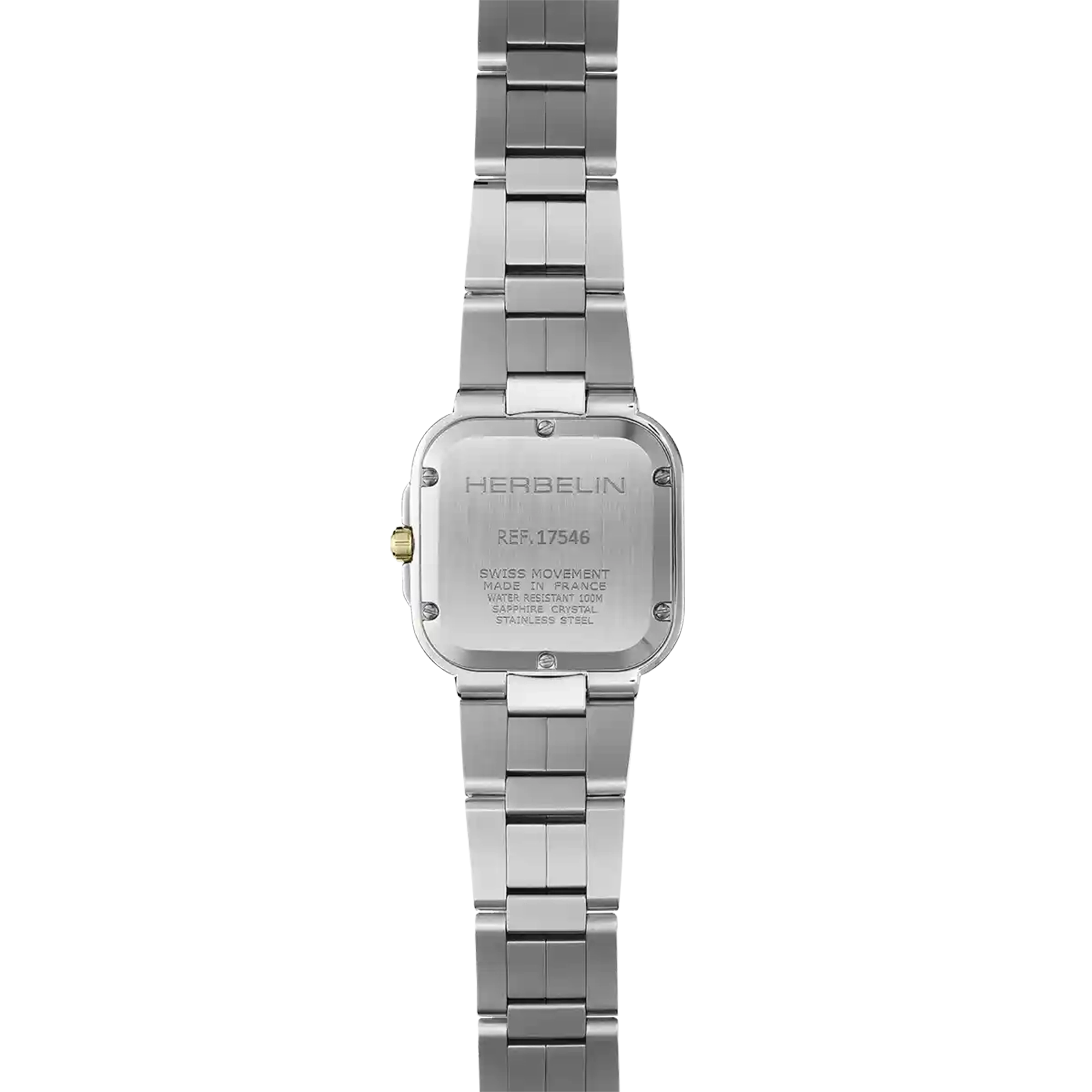 herbelin-cap-camarat-square-dame-montre-femme-nacre-diamants-bicolore image 4