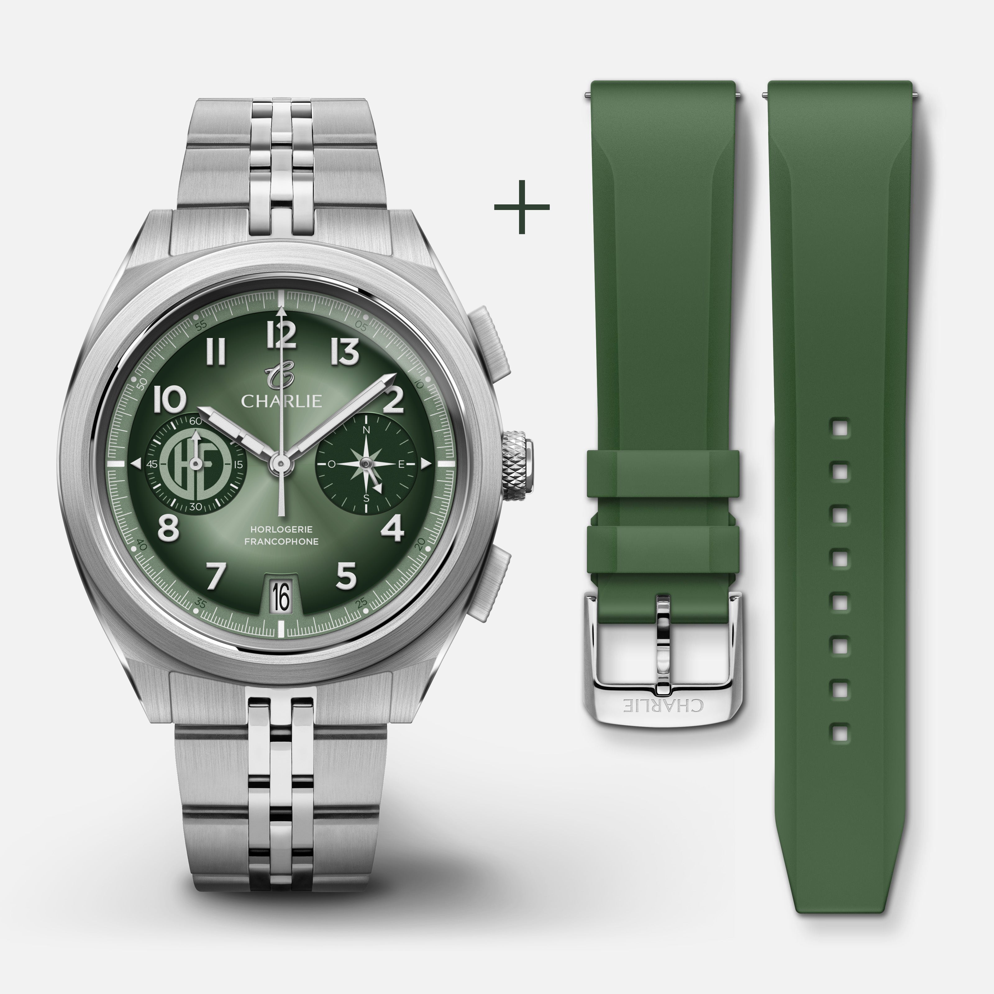 charlie-paris-grx-mecaquartz-chronographe-hf-salvia-montre-field-39mm image 8