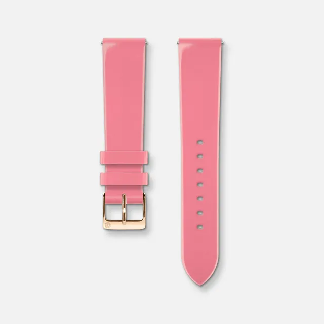 charlie-paris-bracelet-montre-cuir-vernis-rose-18mm image 1