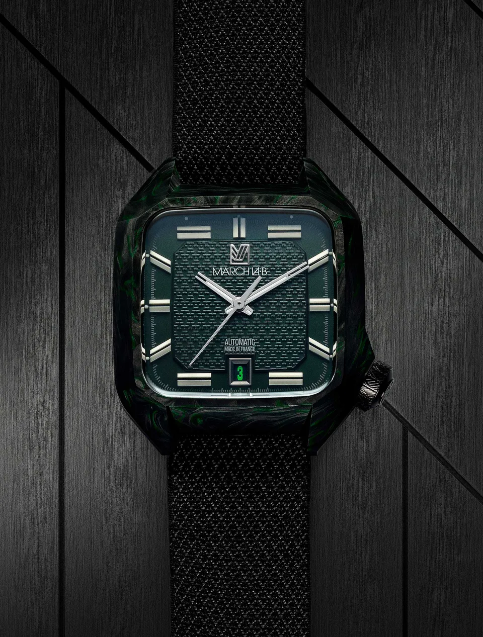 march-la-b-am2-automatique-nyctalope-carbone-montre-homme-octogonale image 1