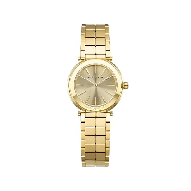 herbelin-newport-slim-quartz-champagne-pvd-or-jaune-femme image 1