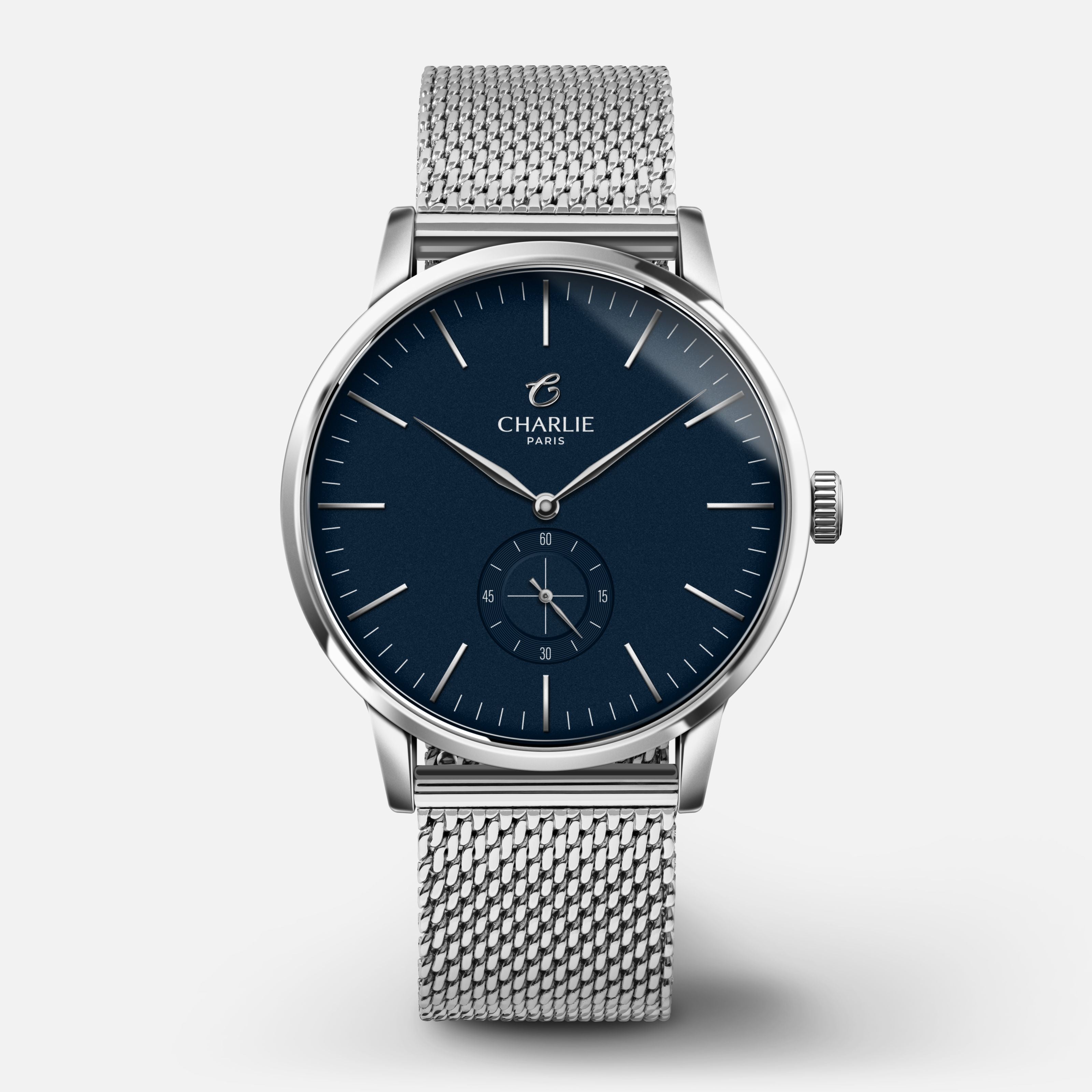 charlie-paris-horizon-montre-quartz-homme-bleu-39mm-acier image 3