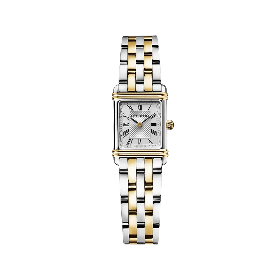 herbelin-art-d-co-quartz-bicolore-femme-montre-acier-316l image 1