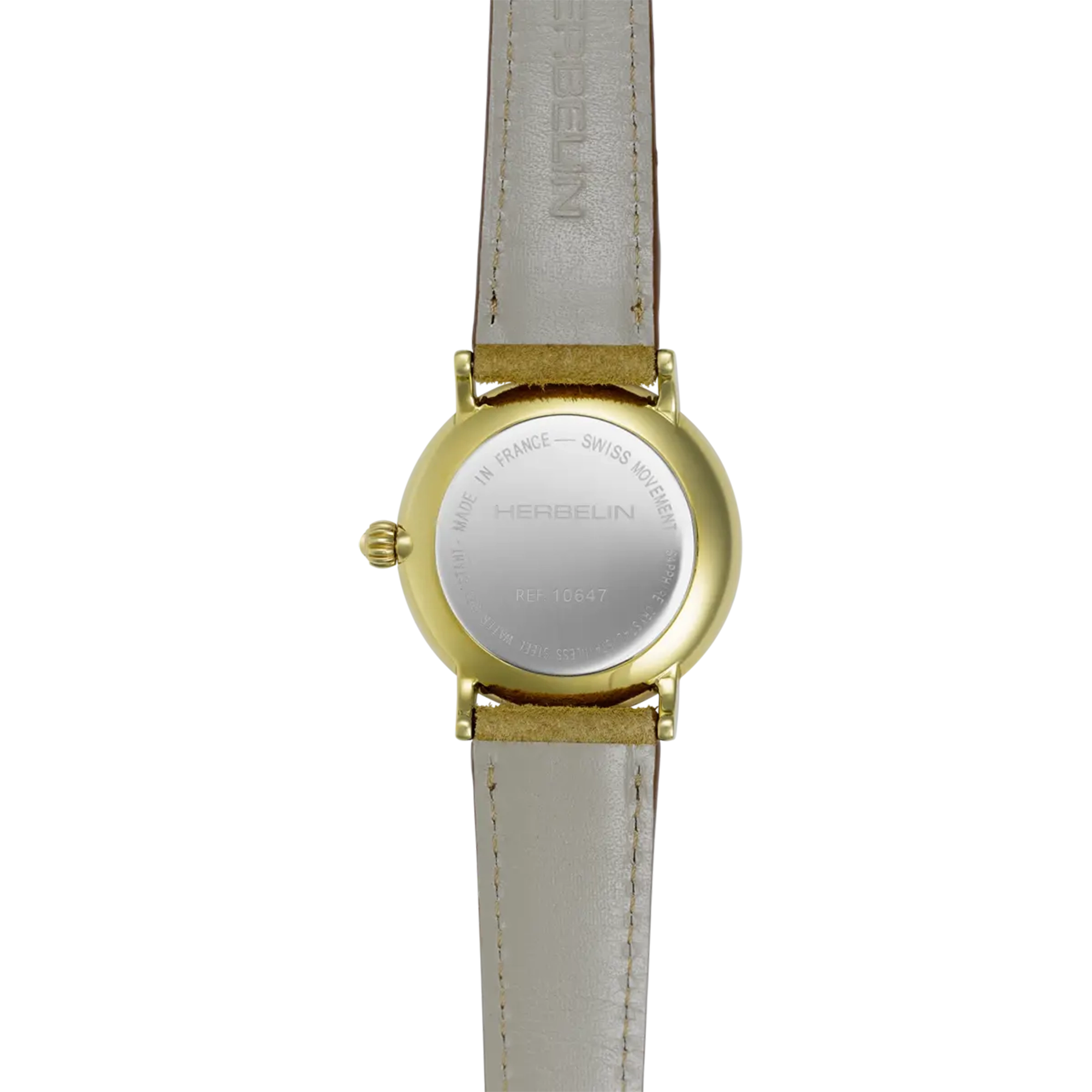 herbelin-inspiration-petite-seconde-femme-dor-cuir-su-d-32-mm image 4