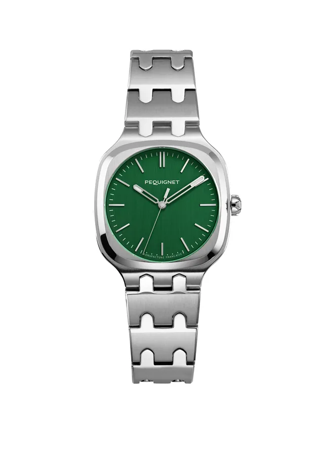 pequignet-concorde-montre-sport-chic-cadran-vert-anglais-30-mm image 1