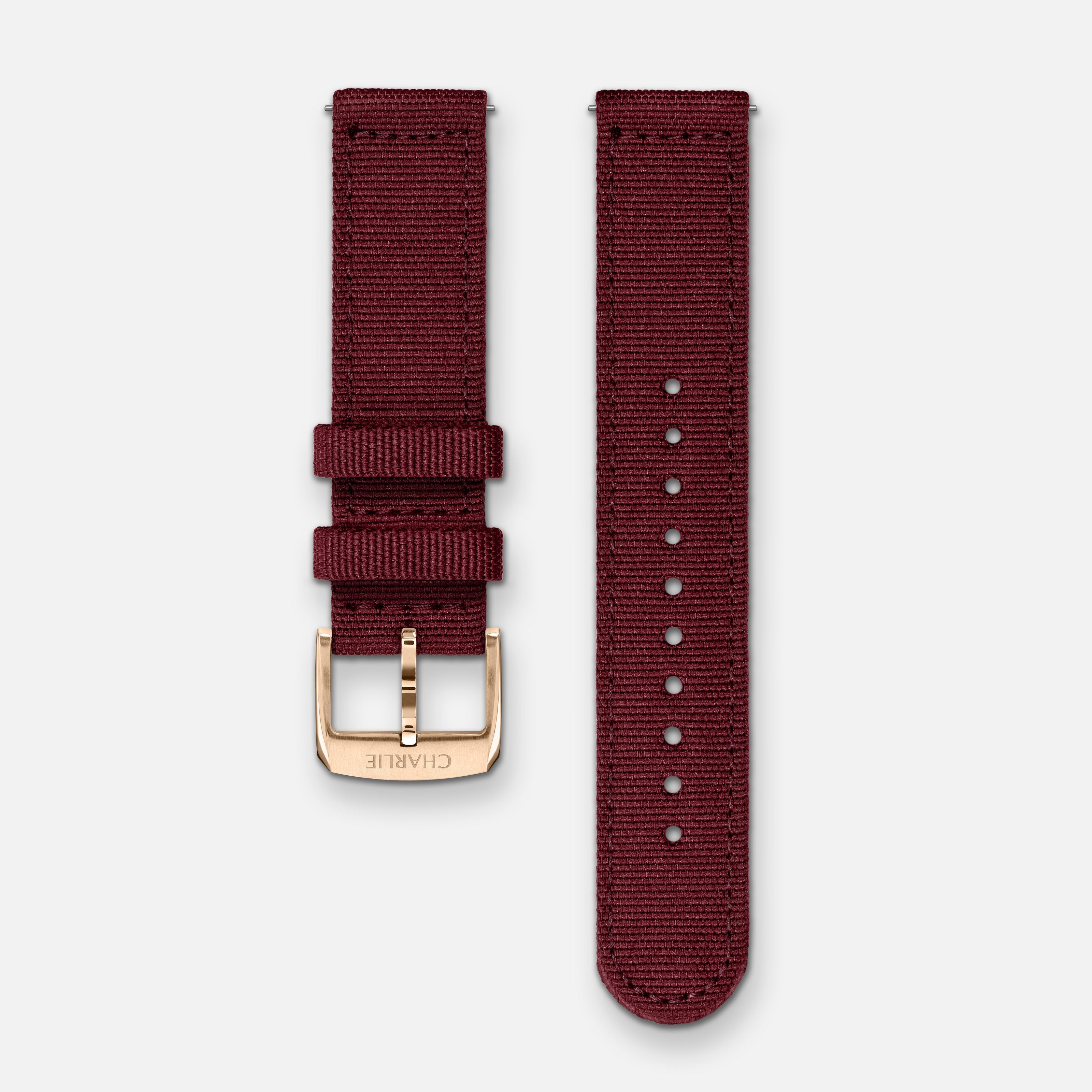 charlie-paris-bracelet-nylon-bordeaux-20mm-interchangeable-sans-outil image 2