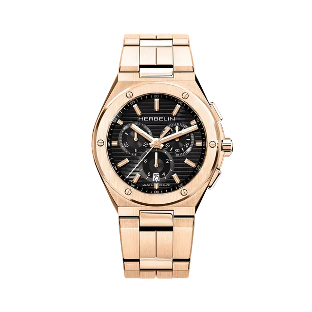 herbelin-cap-camarat-chronographe-acier-pvd-or-rose-homme image 1