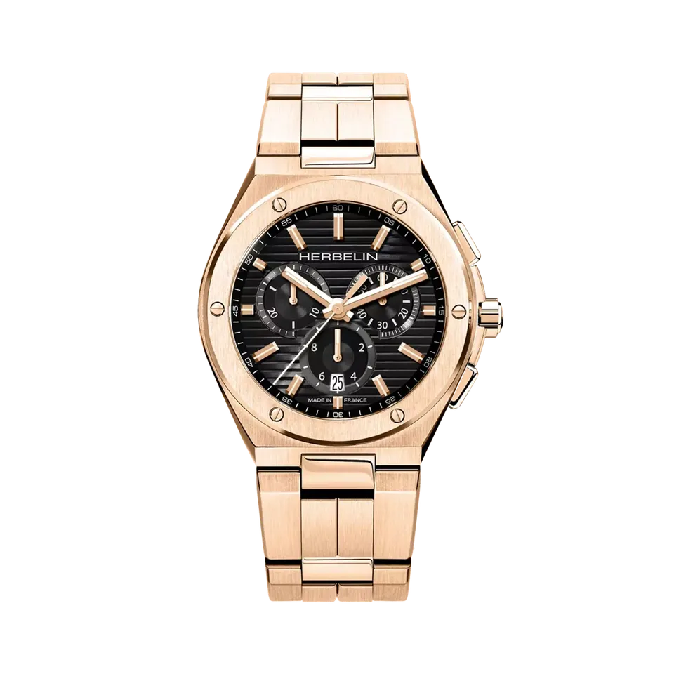herbelin-cap-camarat-chronographe-acier-pvd-or-rose-homme image 1