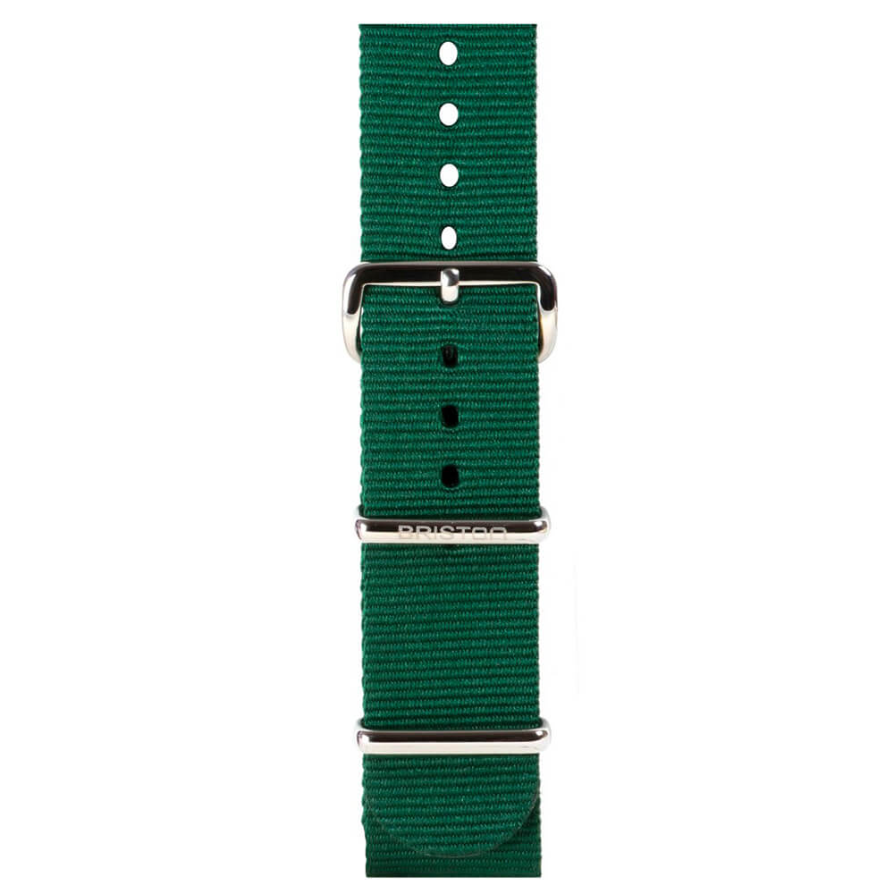 briston-clubmaster-classic-bracelet-type-nato-20-mm-vert-anglais image 1