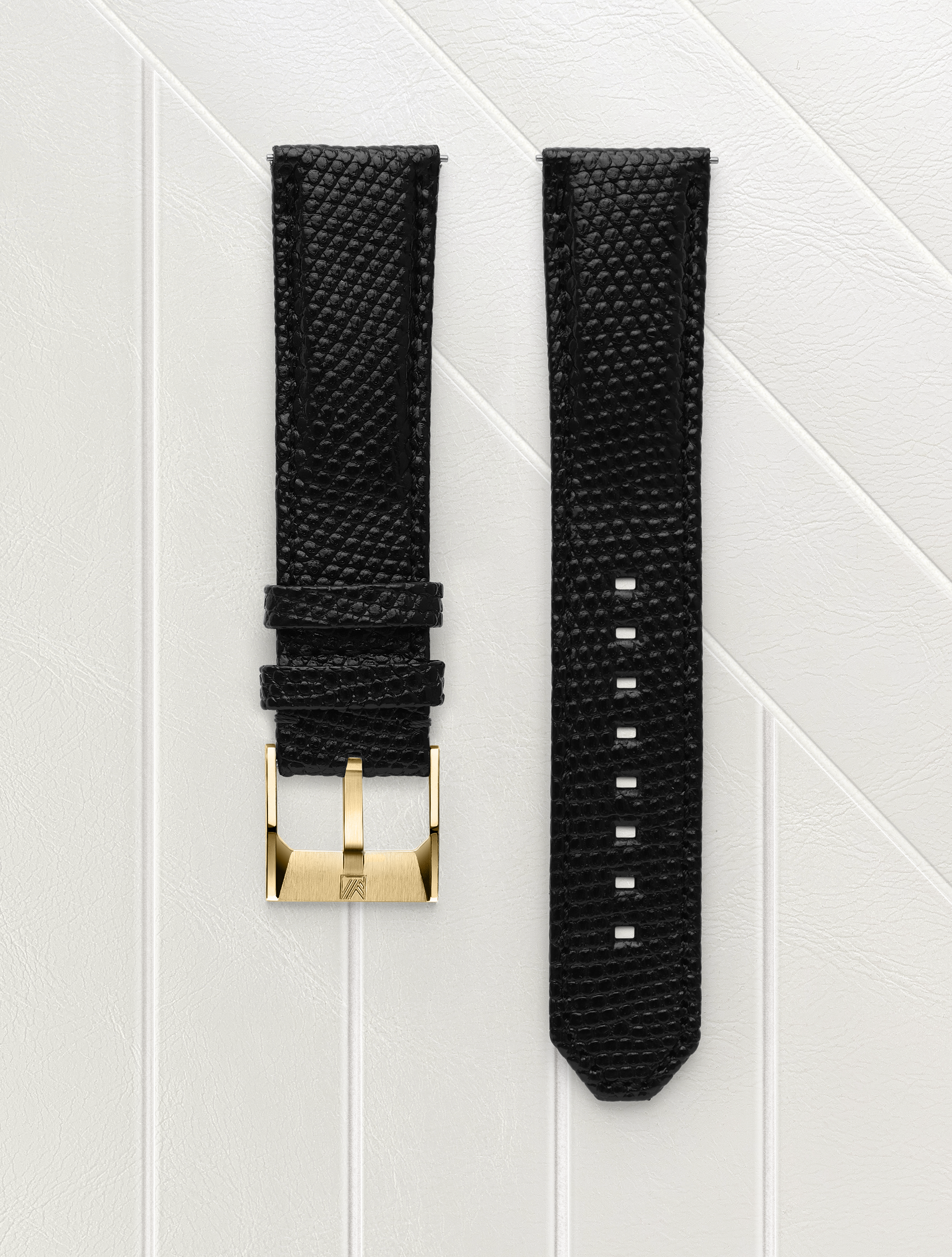 march-la-b-bracelet-l-zard-noir-20-mm-bracelet-montre-cuir-interchangeable image 2