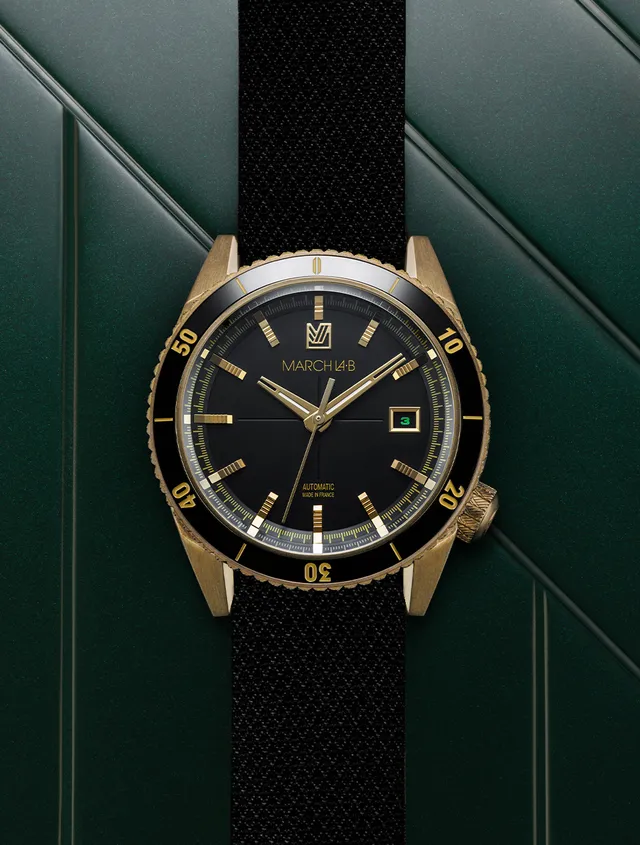 march-la-b-bonzer-automatique-41-mm-montre-de-surf-plongeuse-cadran-noir image 1