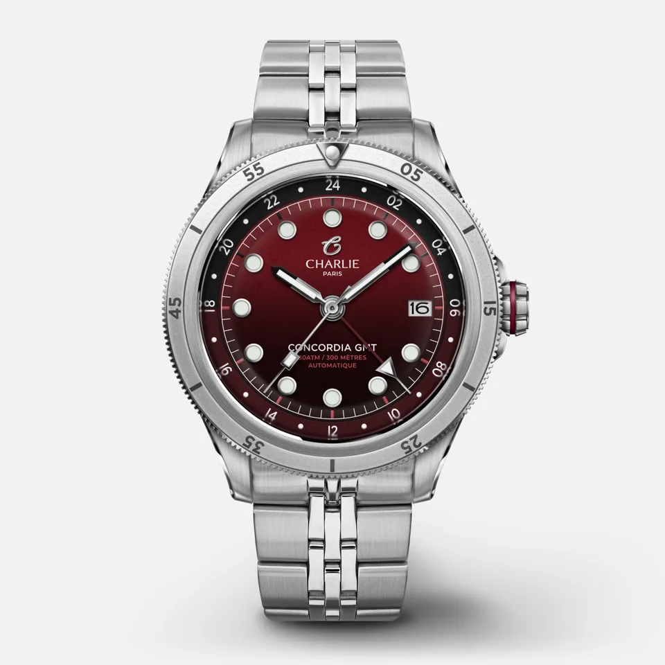 charlie-paris-concordia-gmt-bordeaux-40-mm-montre-automatique-300-m image 1