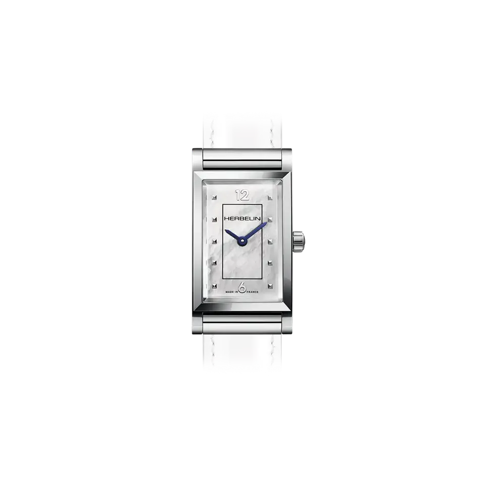 herbelin-antar-s-rectangle-nacre-montre-femme-quartz-cadran-nacre-v-ritable image 1
