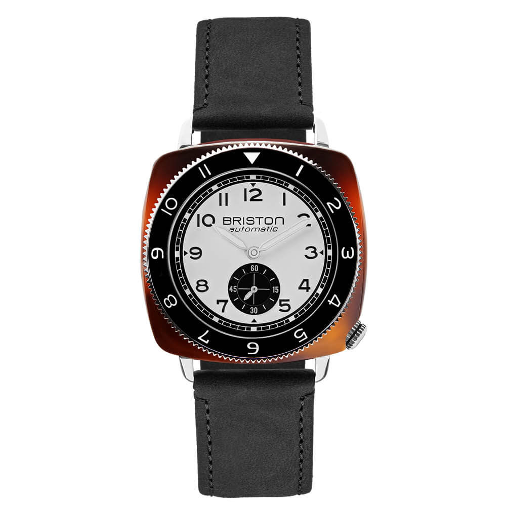 briston-clubmaster-legend-petite-seconde-automatique-39-mm-blanc-noir image 1