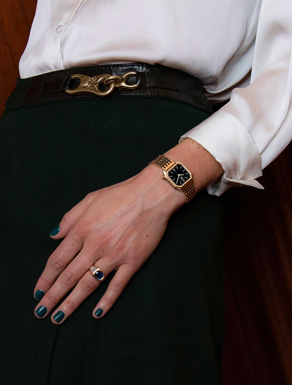 march-la-b-montre-lady-mansart-supreme-26-mm-octogonale-noire image 1