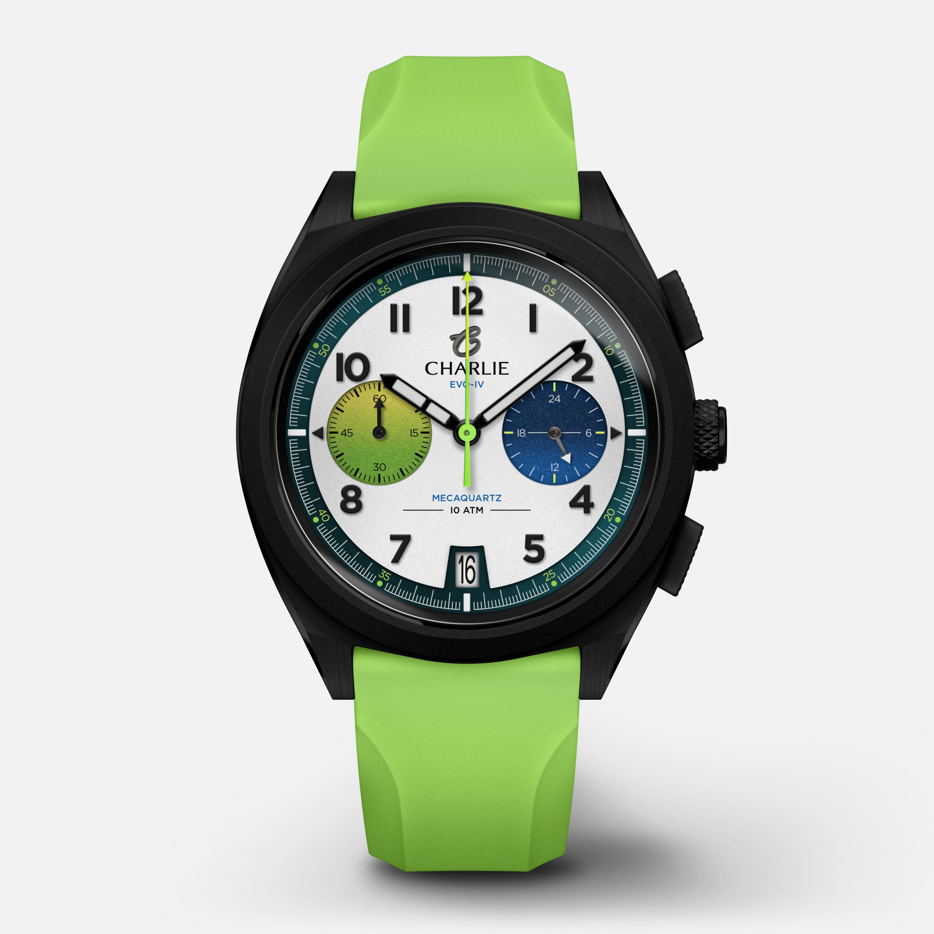 charlie-paris-grx-chronographe-evo-iv-montre-sport-homme-39mm-pvd-noir-cadran-bl image 1