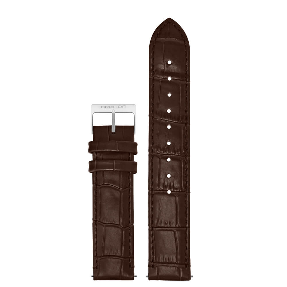 briston-clubmaster-bracelet-cuir-luxury-18-mm-marron-mat-fa-on-alligator image 1