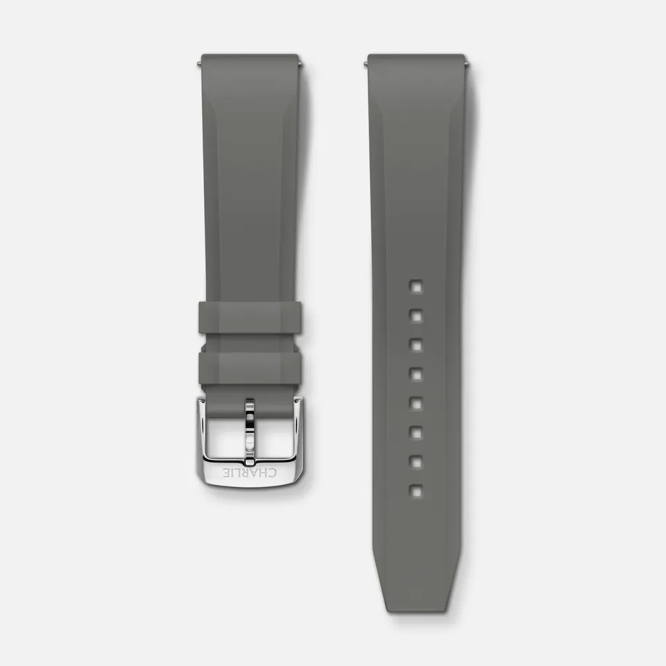 charlie-paris-bracelet-caoutchouc-gris-nbr-20mm image 1