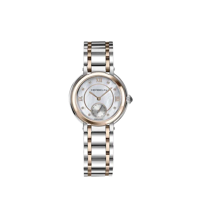 herbelin-galet-petite-seconde-femme-pvd-or-rose-nacre image 1
