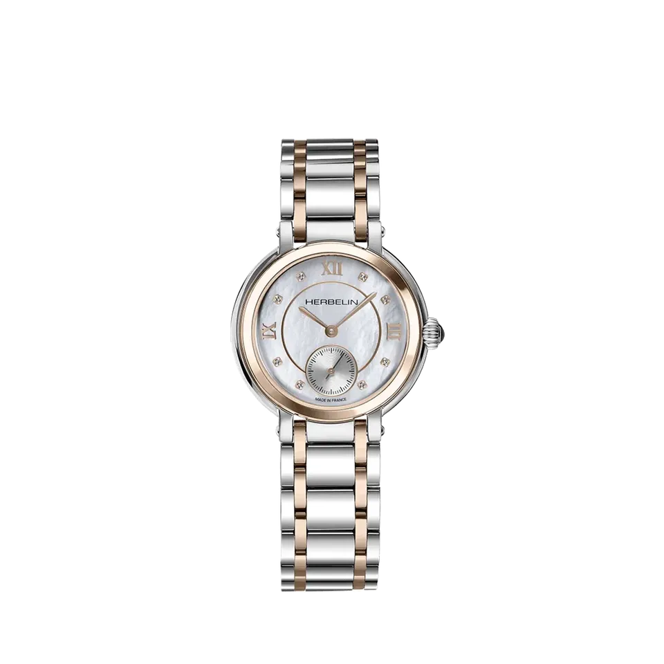 herbelin-galet-petite-seconde-femme-pvd-or-rose-nacre image 1