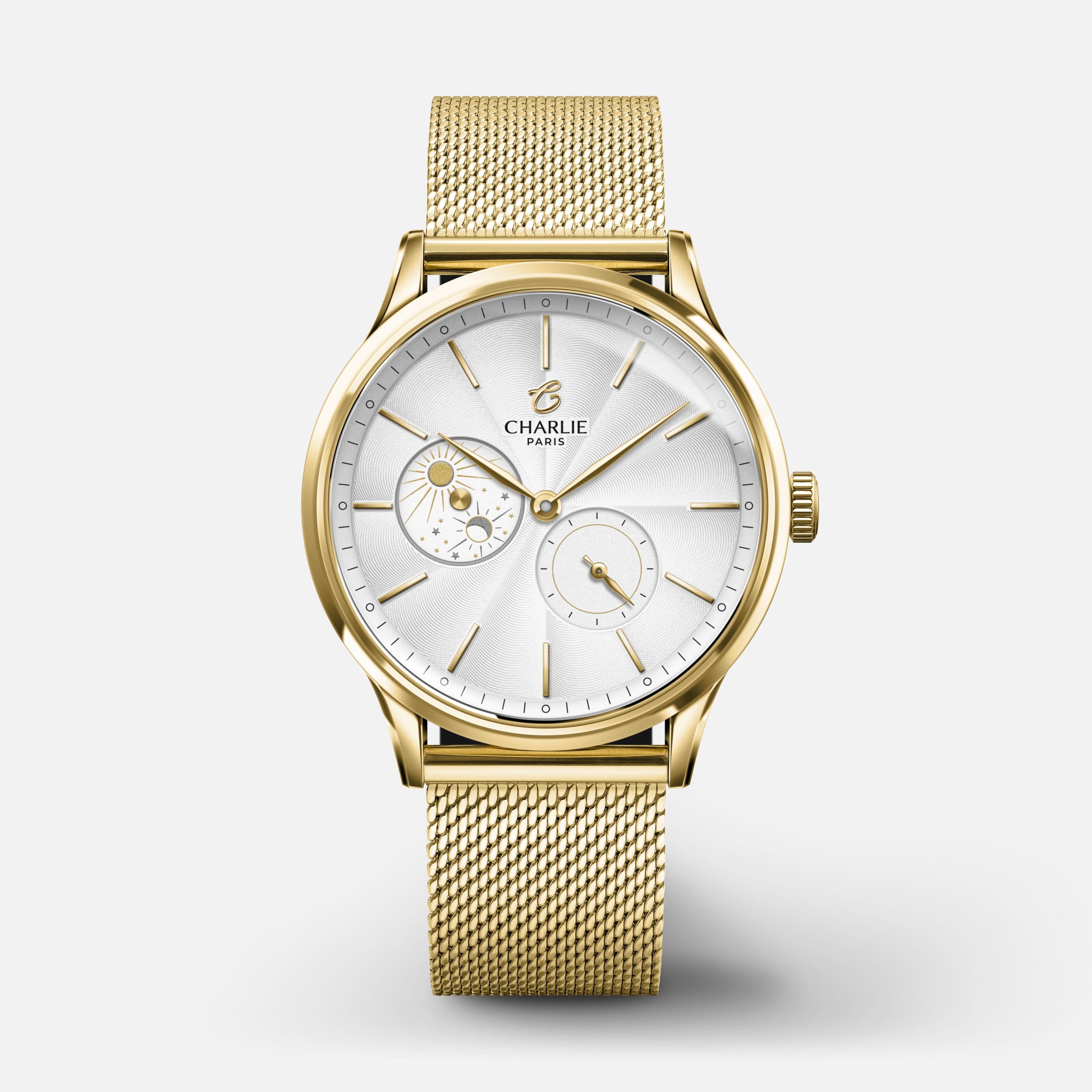charlie-paris-initial-36-jour-nuit-dor-automatique-femme-36mm image 1