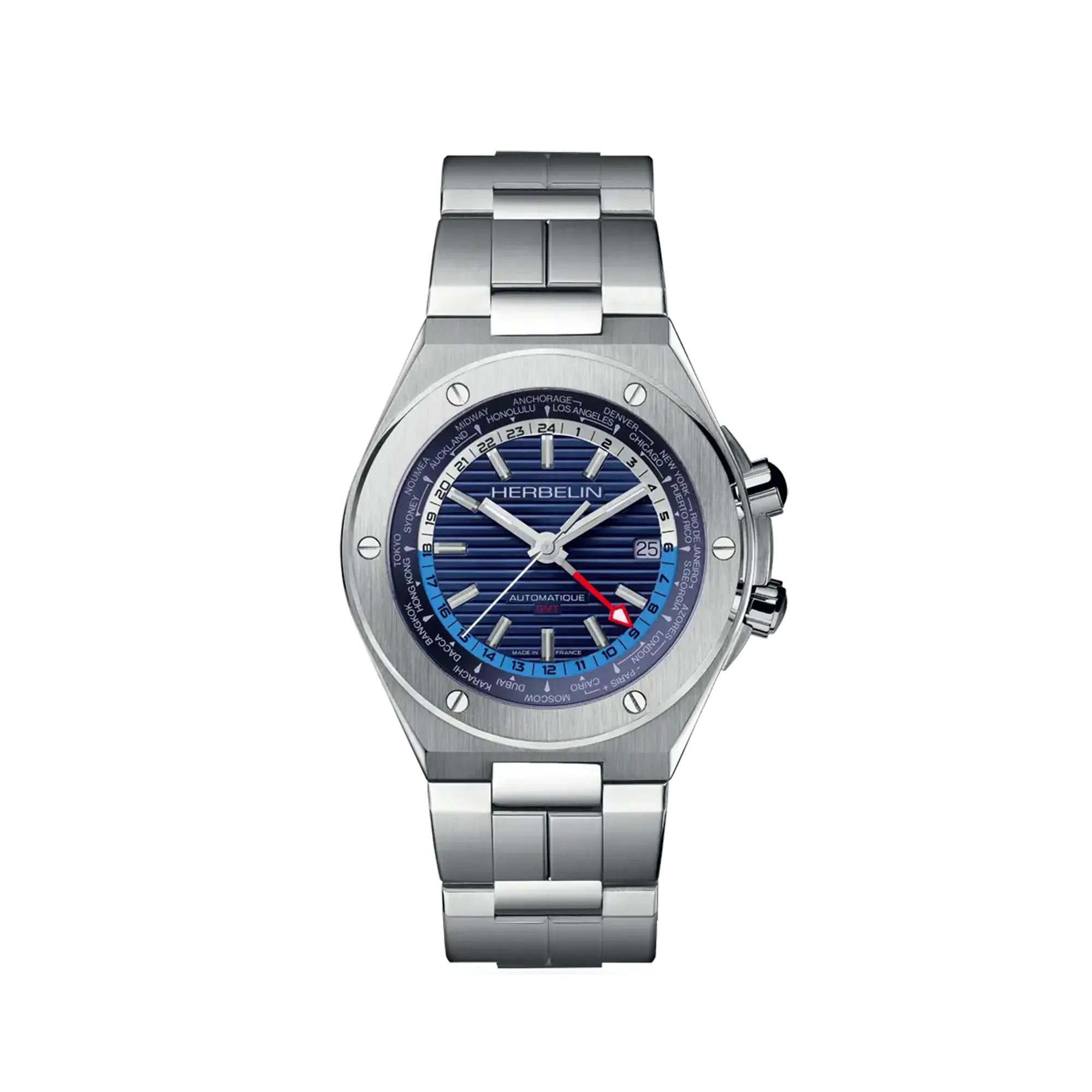 herbelin-cap-camarat-gmt-acier-montre-automatique-homme-s-rie-limit-e image 1
