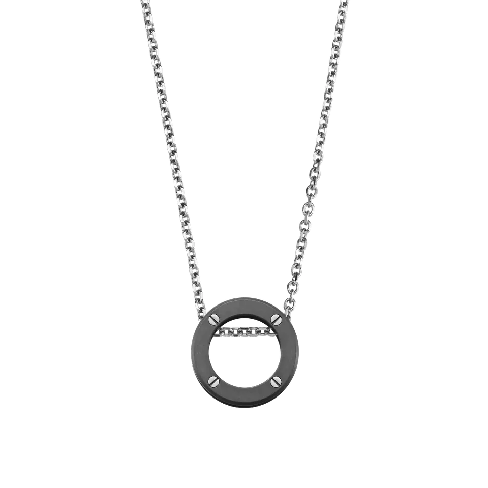 herbelin-newport-duo-collier-homme-titane-sabl image 1
