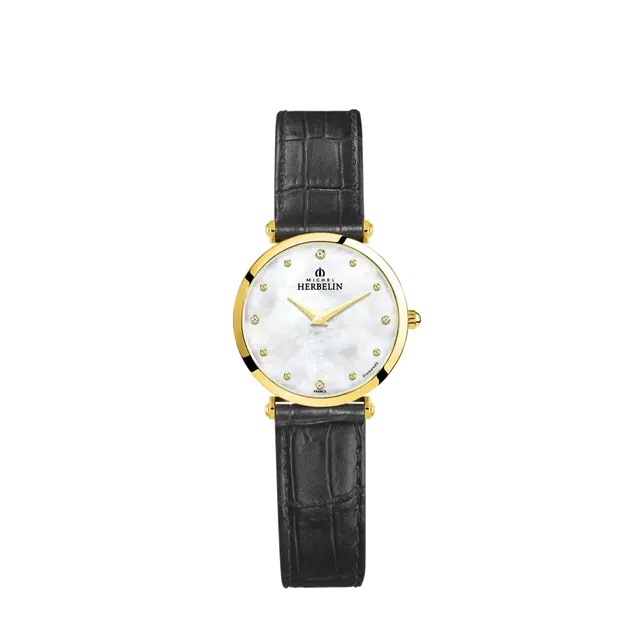 herbelin-epsilon-quartz-montre-femme-pvd-or-jaune-nacre-et-diamants image 1