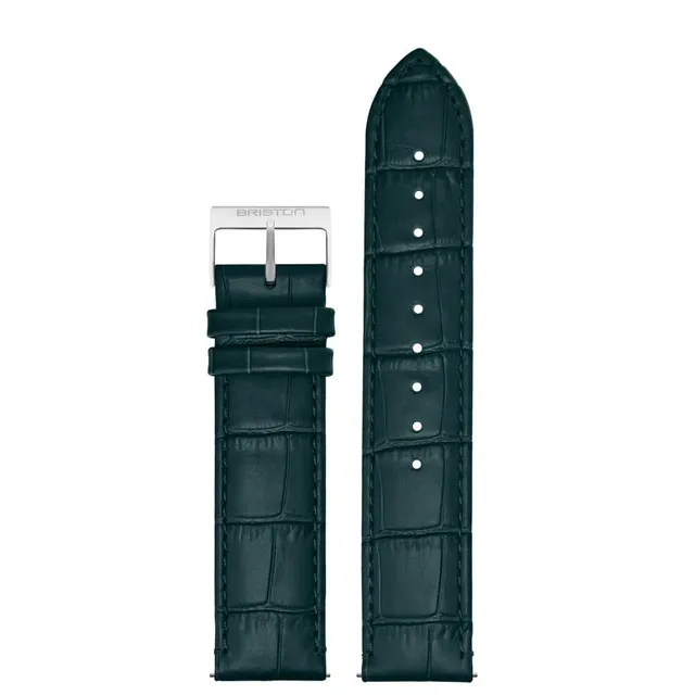 briston-bracelet-cuir-luxury-20-mm-vert-anglais-mate image 1