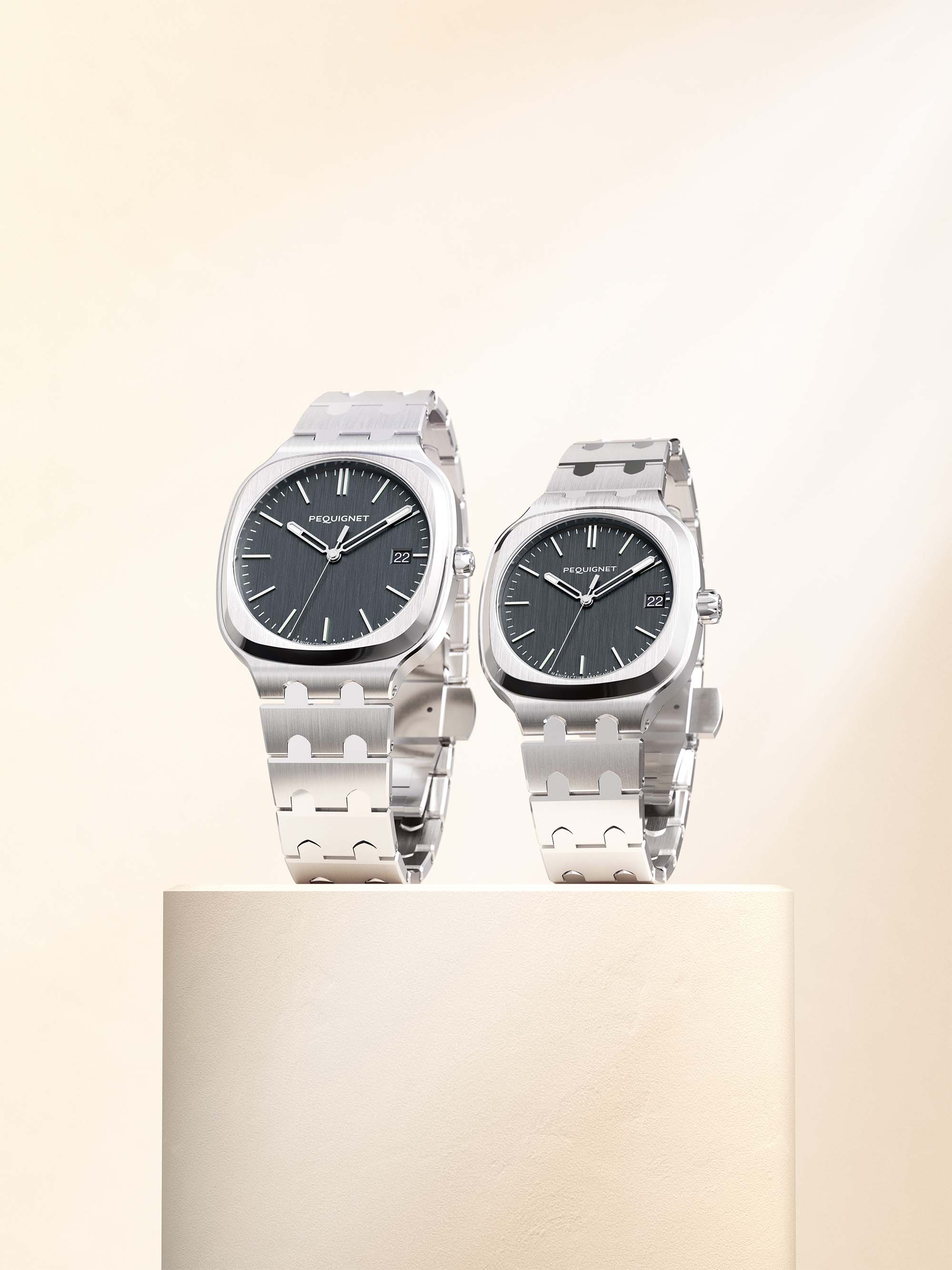 pequignet-concorde-36-mm-montre-femme-acier-cadran-gris-anthracite image 8