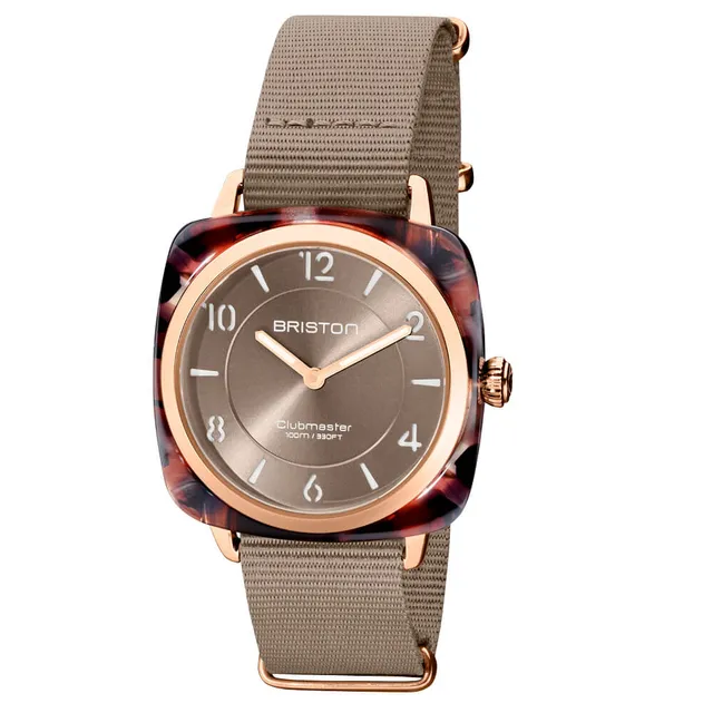 briston-clubmaster-chic-hm-36-mm-gold-gris-taupe-quartz image 1