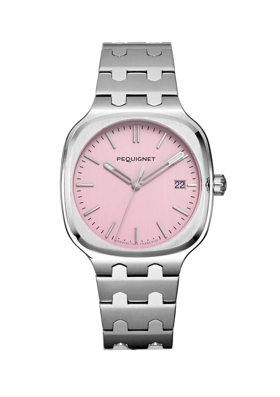 pequignet-concorde-40-mm-rose-montre-femme-sport-chic-acier-cadran-rose-calibre- image 1