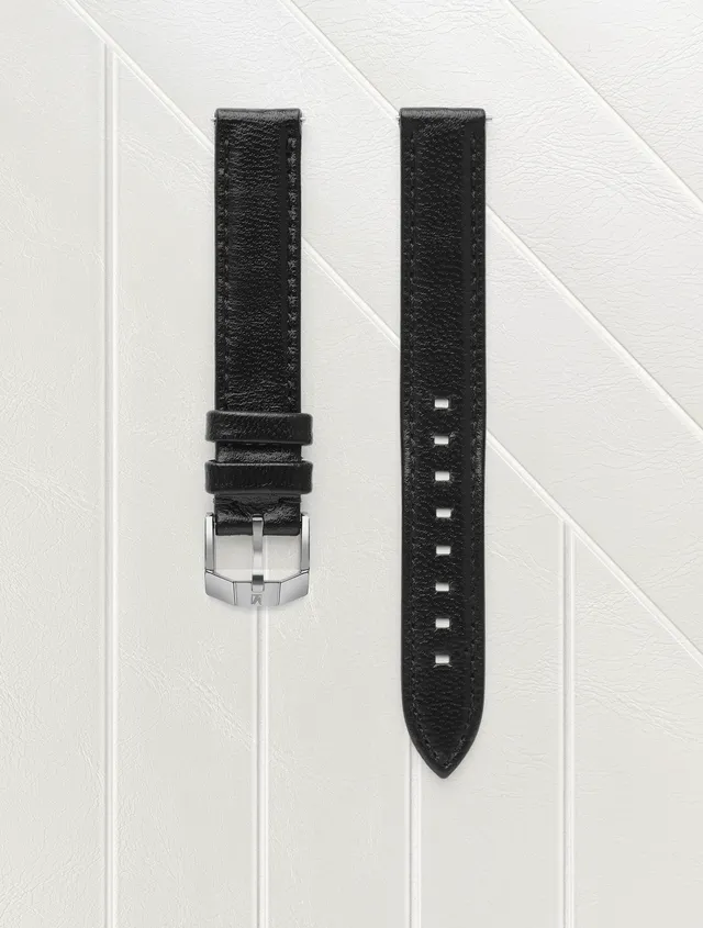 march-la-b-bracelet-chevreau-noir-14mm-bracelet-de-montre-interchangeable-en-cui image 1