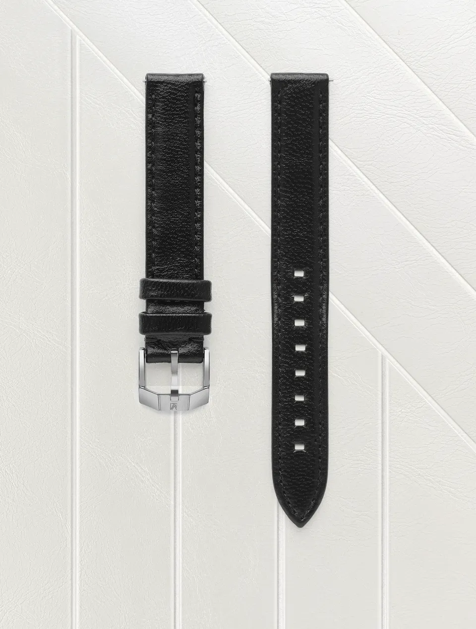 march-la-b-bracelet-chevreau-noir-14mm-bracelet-de-montre-interchangeable-en-cui image 1