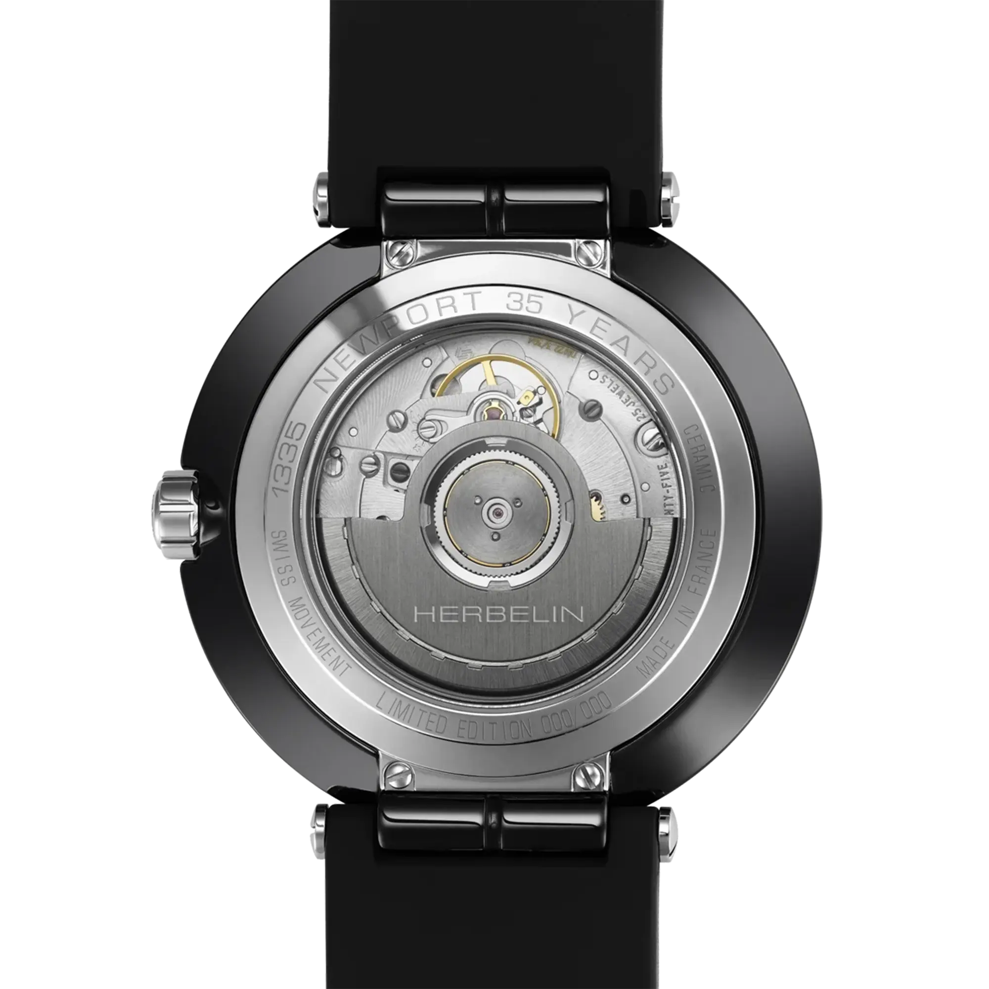 herbelin-newport-automatique-c-ramique-noire-35e-anniversaire-dition-limit-e-500 image 4