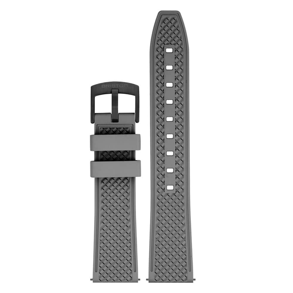 briston-bracelet-caoutchouc-fkm-gris-20-mm-rubber-mat image 2