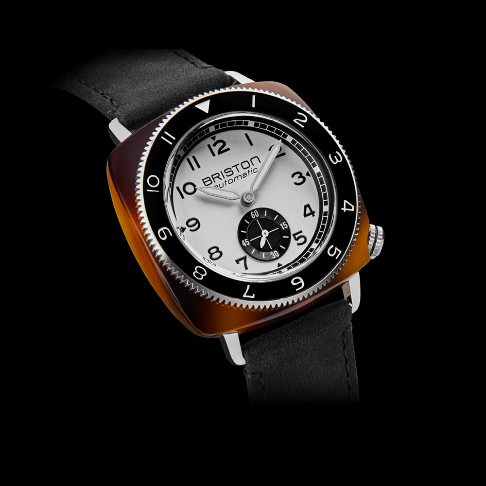 briston-clubmaster-legend-petite-seconde-automatique-39-mm-blanc-noir image 4