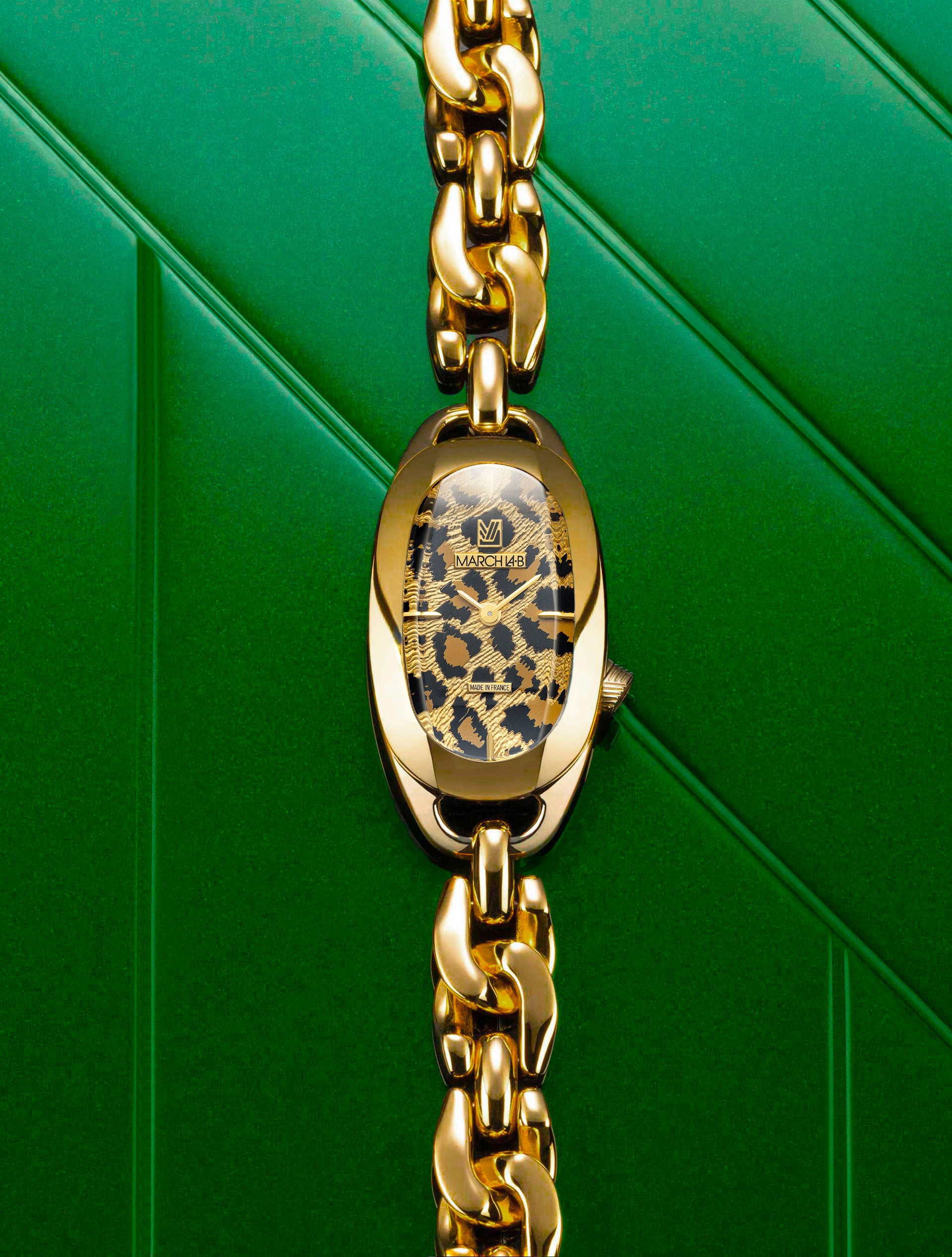 march-la-b-oblongue-cheetah-montre-femme-ovale-20-mm image 1