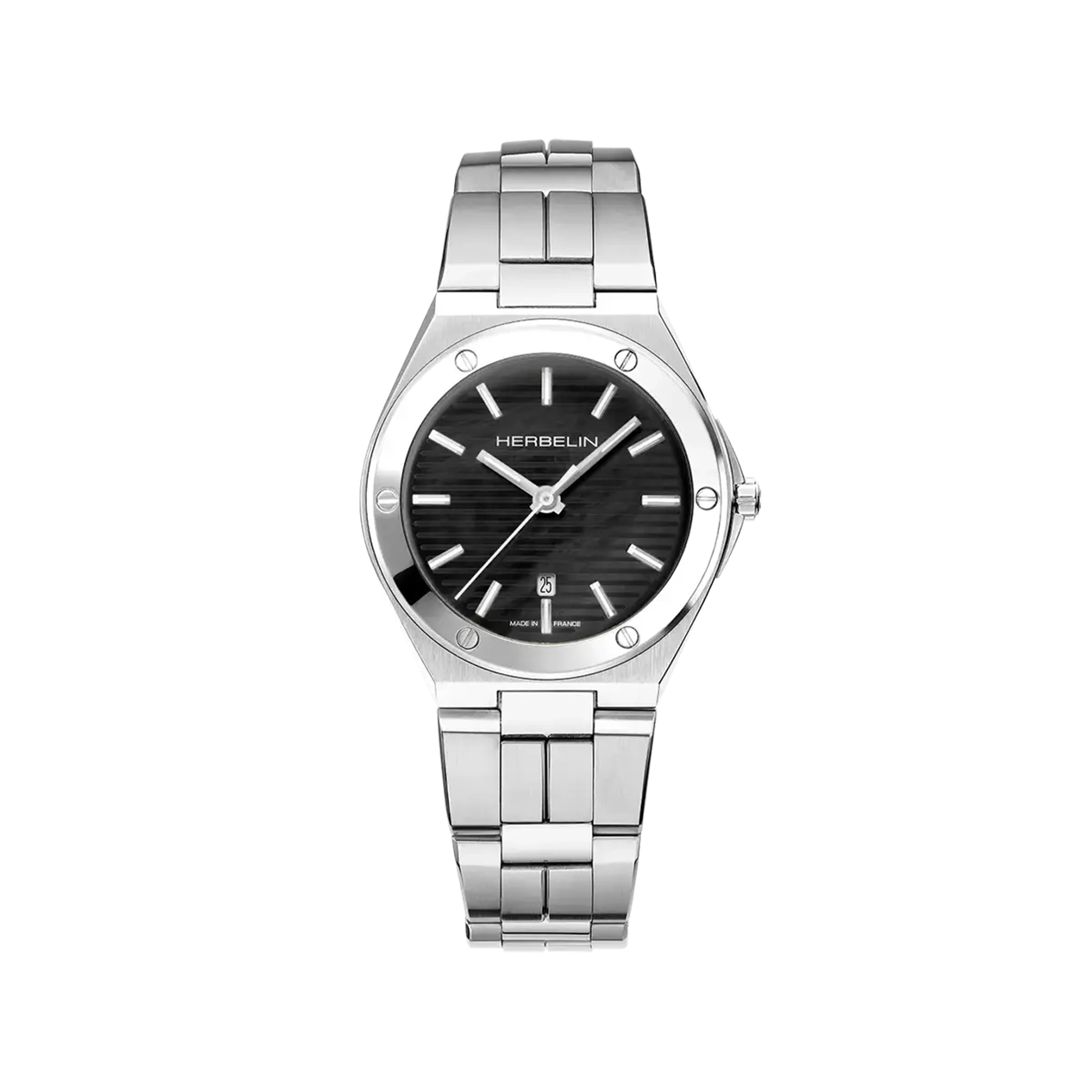 herbelin-cap-camarat-montre-femme-acier-nacre-noire-quartz image 1