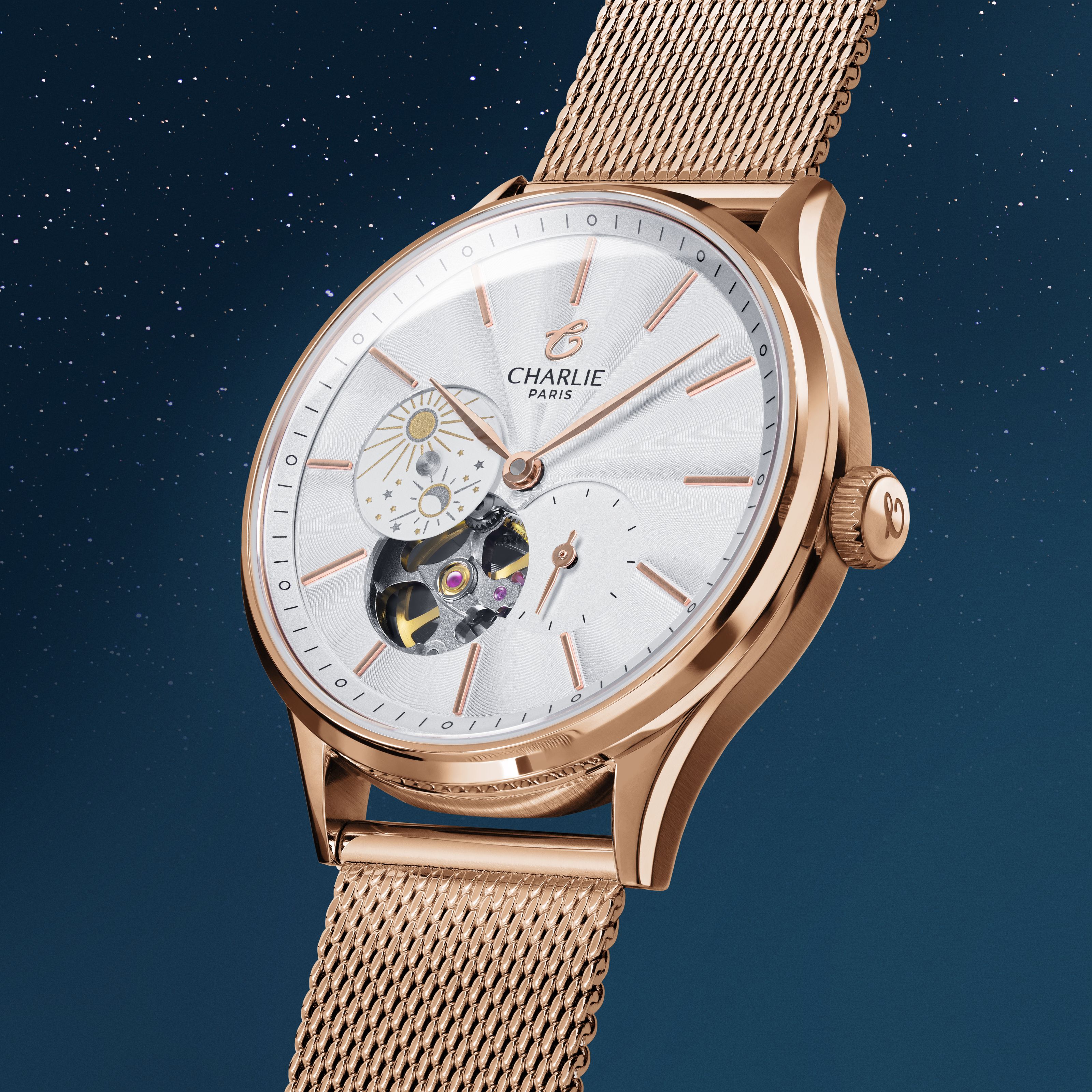 charlie-paris-initial-36-c-ur-ouvert-jour-nuit-montre-automatique-femme-36-mm-do image 5