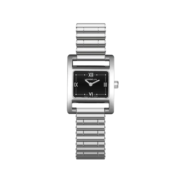 herbelin-ve-avenue-quartz-acier-et-noir-montre-femme-23-4x19-mm image 1