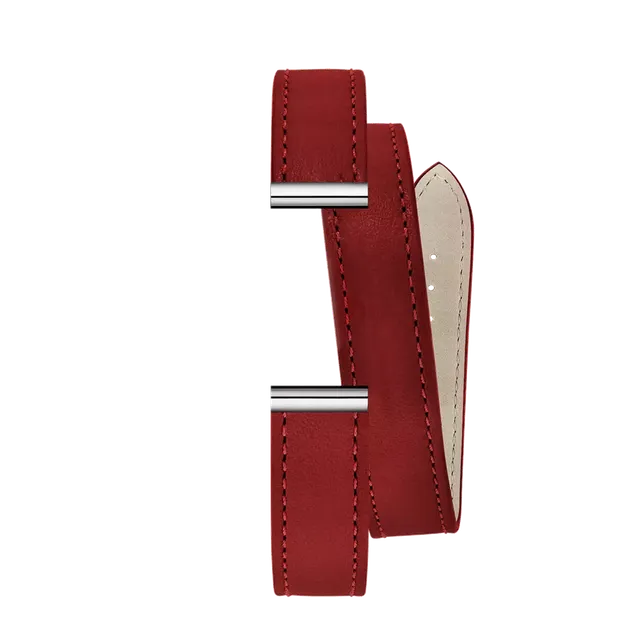 herbelin-antar-s-bracelet-double-tour-cuir-veau-box-rouge-piment image 1