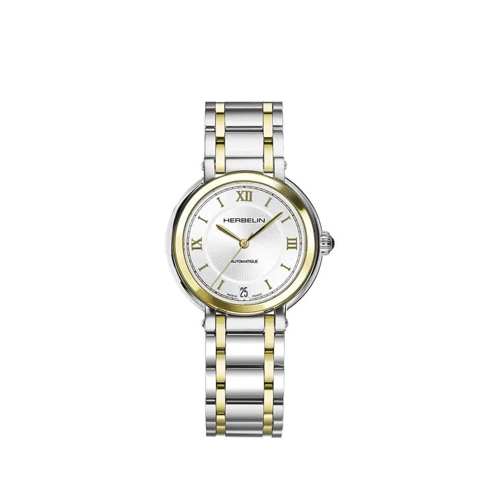 herbelin-galet-automatique-montre-femme-bicolore image 1
