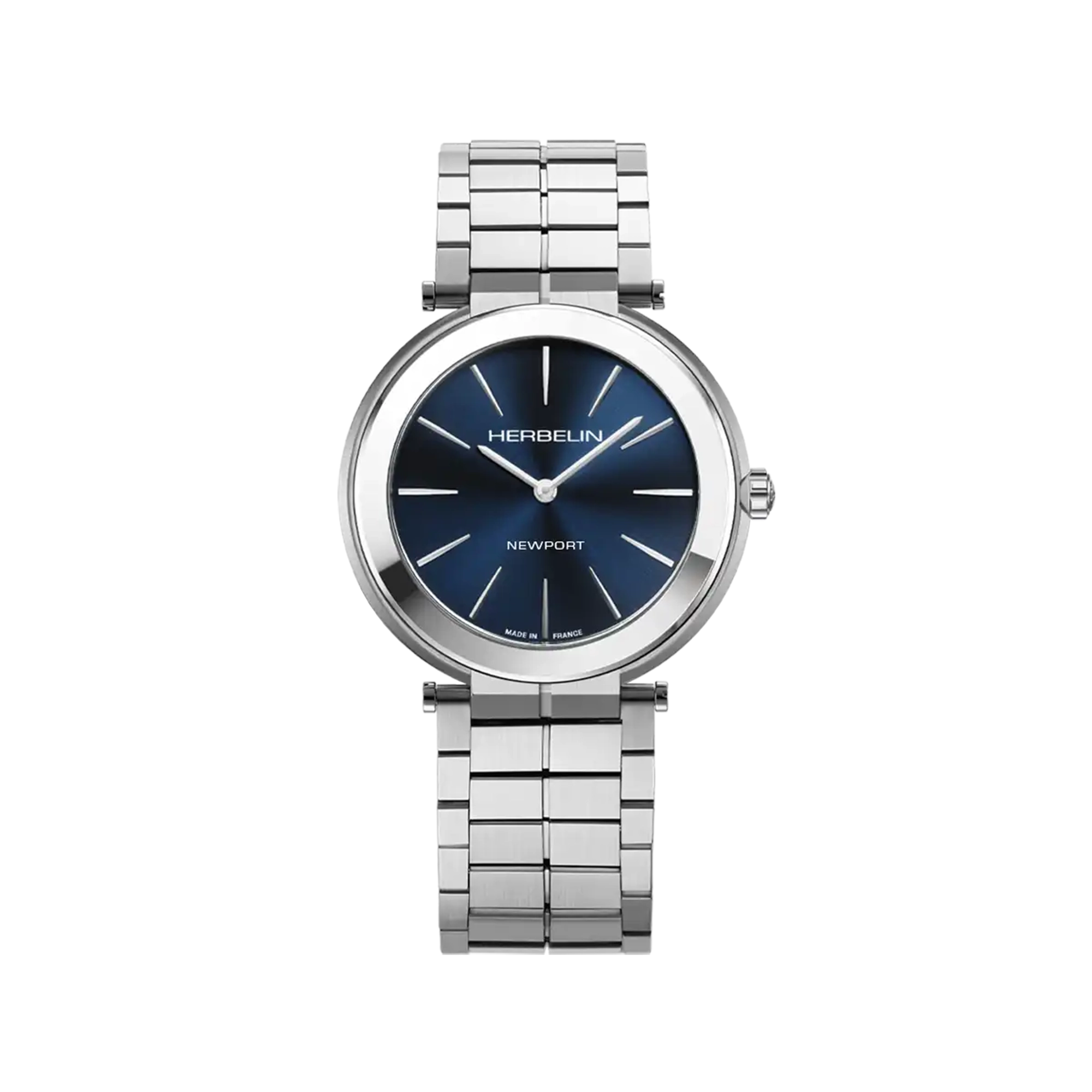 herbelin-newport-slim-quartz-montre-homme-bleu-acier-5-8-mm image 1