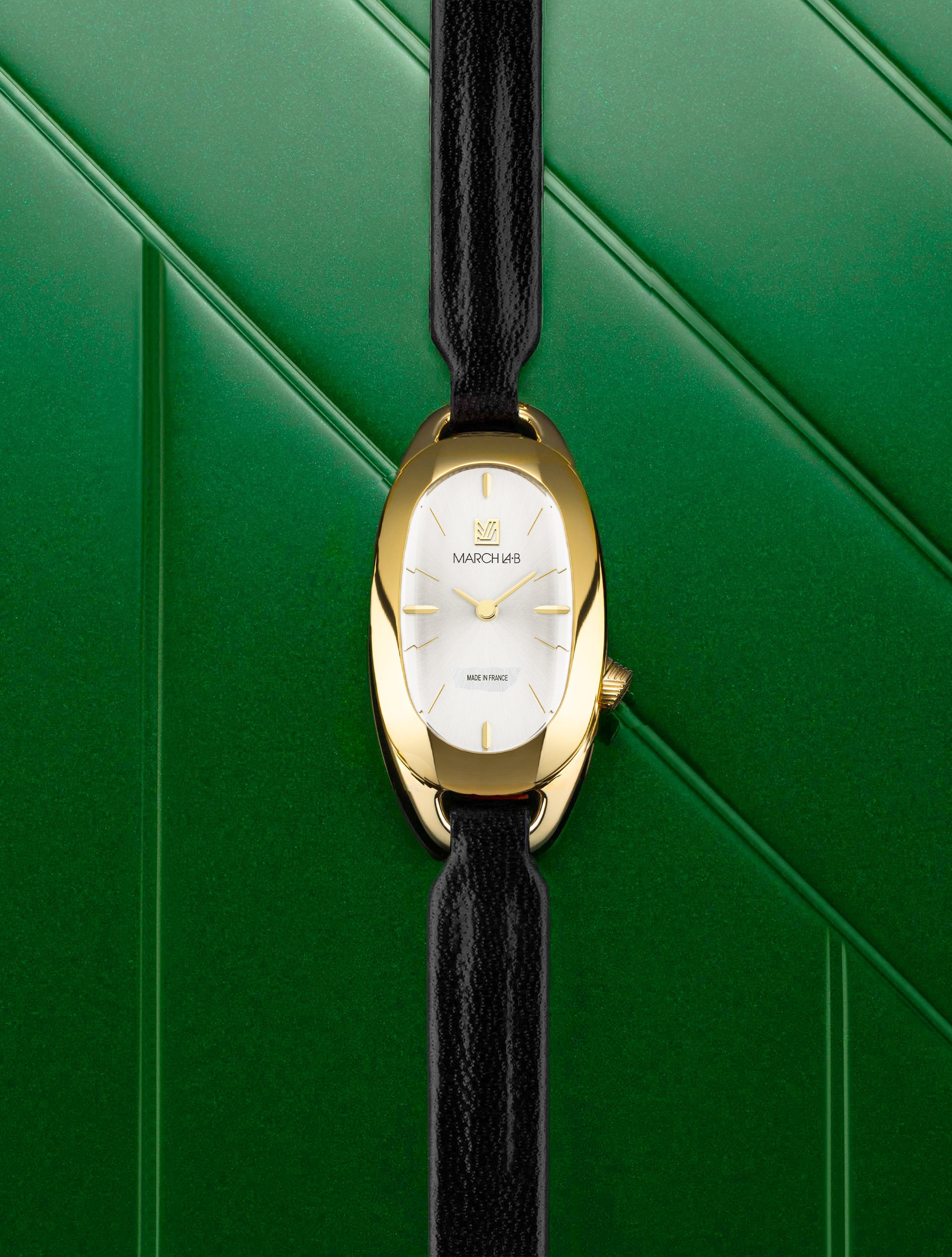march-la-b-oblongue-continental-montre-femme-ovale-20-mm-dor-e image 4