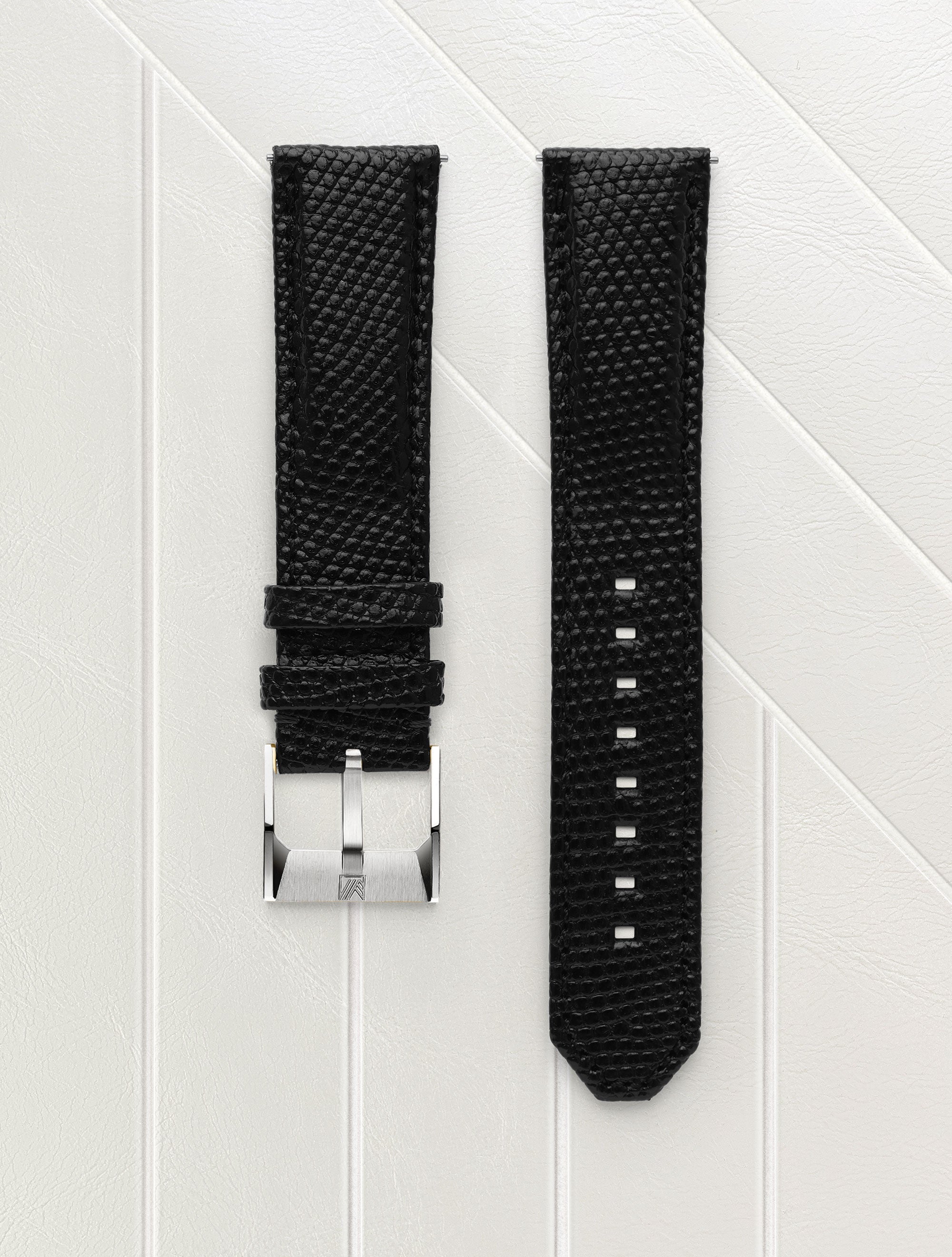 march-la-b-bracelet-l-zard-noir-20-mm-bracelet-montre-cuir-interchangeable image 1